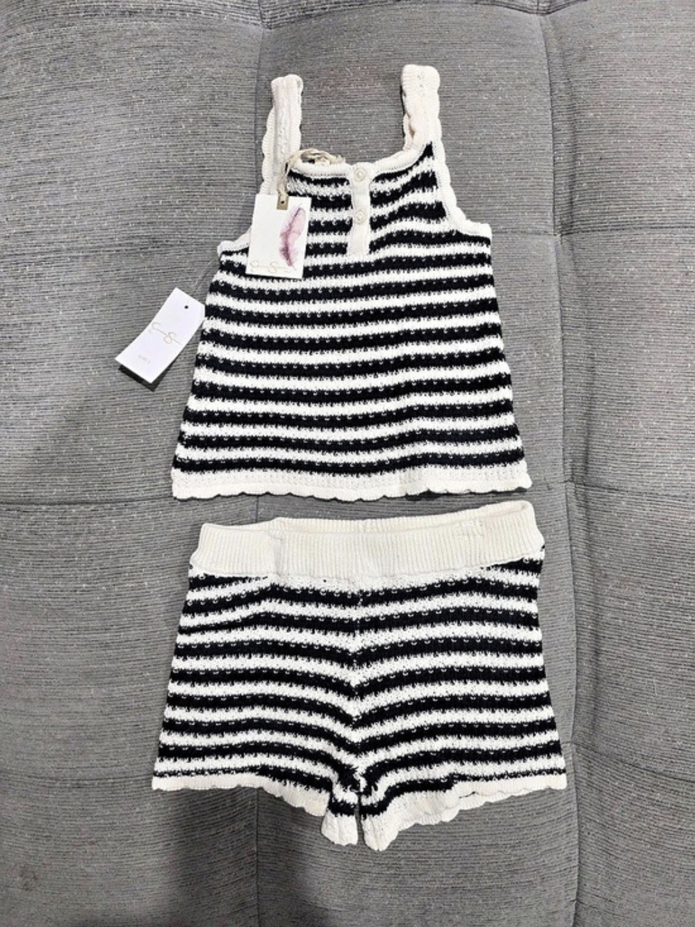 Jessica Simpson Girls Striped Knit Set Size 4T NWT